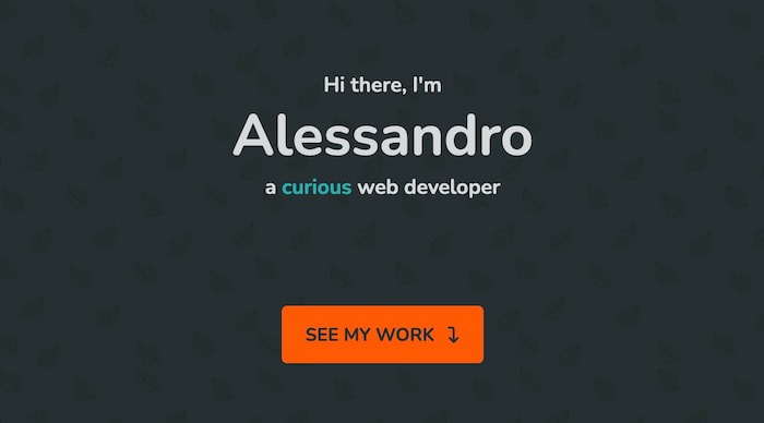homepage of this portfolio