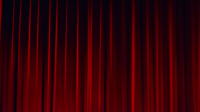 red curtain closed